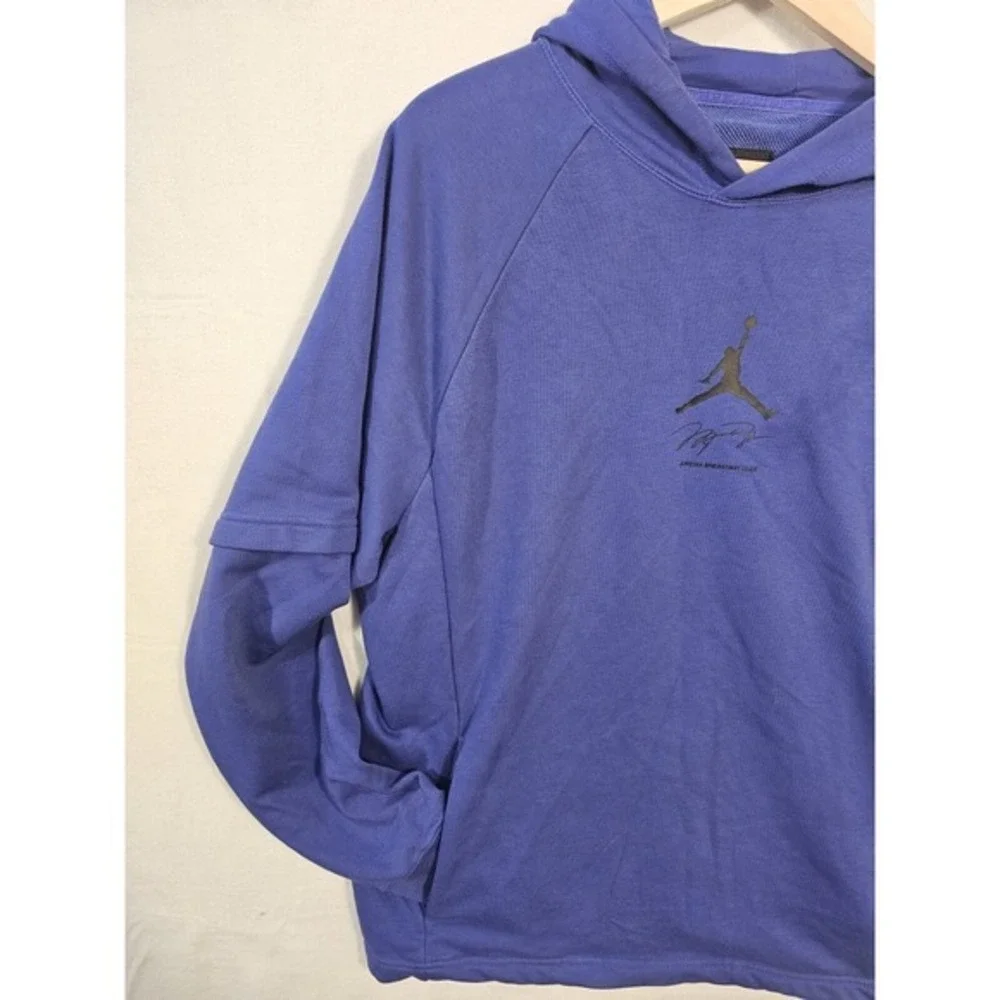 NIKE JORDAN 23 ALPHA MEN'S DRI FIT HOODIE LONG SLEEVE‎ SWEATER LARGE PURPLE K031
